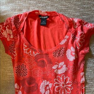 Guess Jeans Red Floral Top